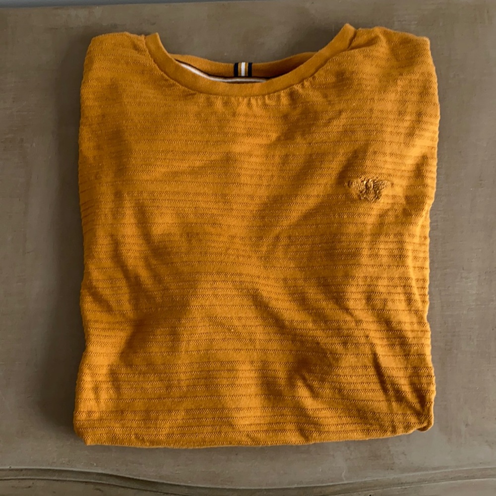 DENIM & FLOWER LARGE BROWN/GOLD SHORT SLEEVE SHIRT